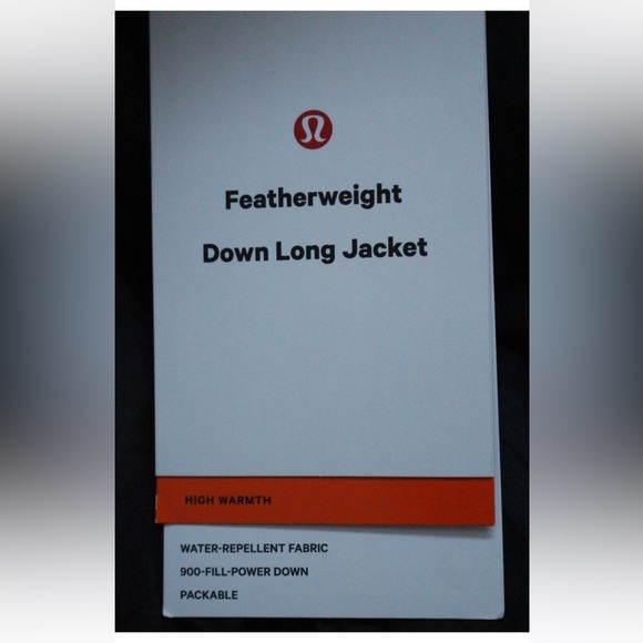 NWT Lululemon Featherweight 900 Down Long Jacket Black $598 - Size XS / 6 - Picture 13 of 15